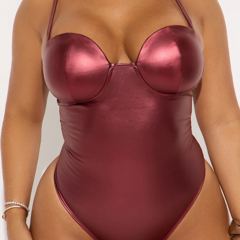 Metallic Burgundy bodysuit